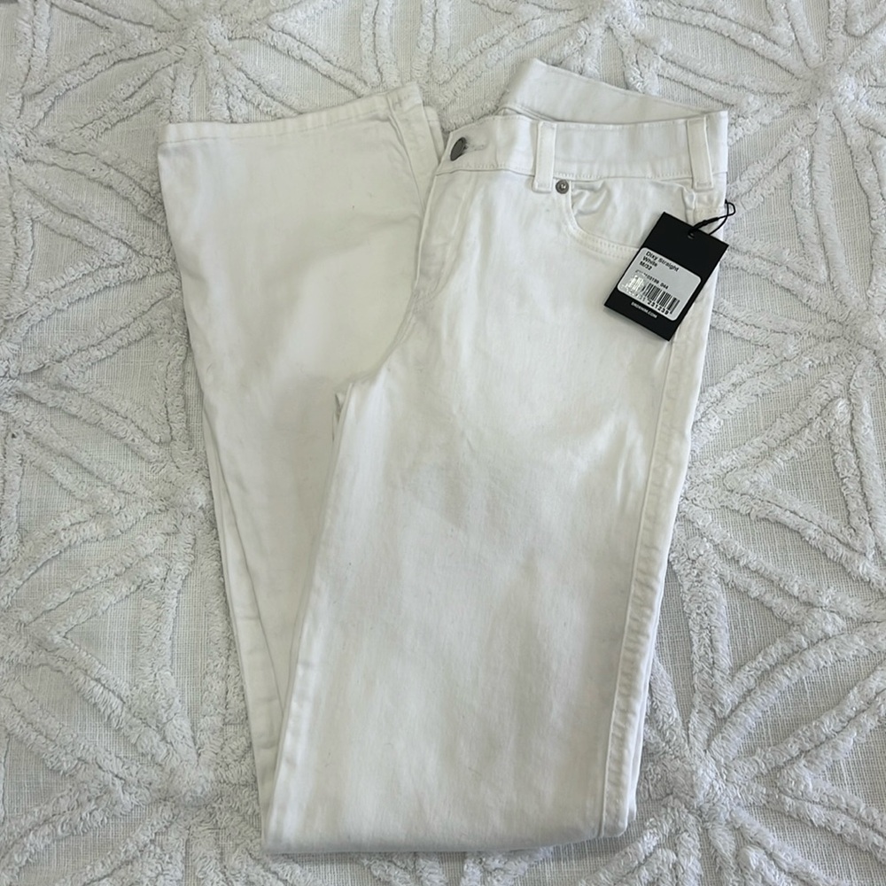 DrDenim White Straight Leg Jeans M/32